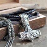Viking Hammer Necklace 925 Sterling Silver Mjolnir Pendant