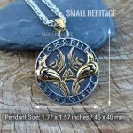 Raven Necklace Huginn & Muninn Rune Valknut Viking Pendant Vegvisir