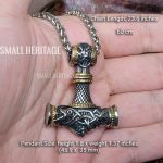 Viking Necklace Norse Amulet Pendant Hammer Mjolnir