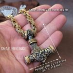Large Viking Thor Hammer Mjolnir Necklace Norse Amulet