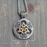 Celtic Knot Necklace Stainless Steel Trinity Pendant Chain