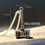 Thor Hammer Viking Necklace Stainless Steel Pendant Norse Mjolnir Amulet
