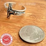 Crucifix Ring 925 Sterling Silver Jewelry Resizable Adjustable 7-12