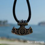 Stainless Steel Viking Mjolnir Necklace Norse Hammer Pendant Rope Men Women