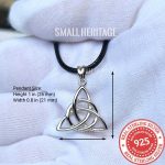 Celtic Knot Necklace 925 Sterling Silver Irish Amulet Trinity Pendant Chain Rope