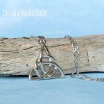 Celtic Knot Necklace 925 Sterling Silver Irish Amulet Trinity Pendant Chain Rope