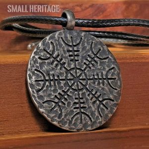Viking Necklace Stainless Steel Norse Helm of Awe Amulet Pendant Thor Men