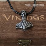 Viking Mjolnir Necklace Stainless Steel Hammer Pendant Thor Norse Amulet Men Box