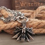 Wolf Head Large Heavy Witcher Necklace Stainless Steel Pendant