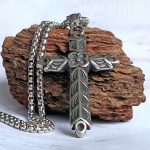 Celtic Irish Cross Necklace Stainless Steel Norse Pendant