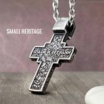 Orthodox Cross Necklace Russian Slavic Stainless Steel Pendant