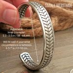 Twisted Bracelet Stainless Steel Wheat Style Adjustable Viking Bangle