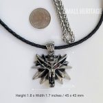 Witcher Necklace Stainless Steel Large Wolf Head Pendant