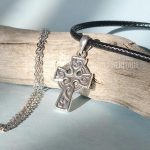 Small Heritage Celtic Cross Necklace 925 Sterling Silver Small Irish Pendant Chain