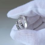 925 Sterling Silver Adjustable Viking Dragon Ring Rune Amulet