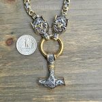 Viking Wolf Head Stainless Steel Necklace