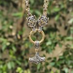 Viking Wolf Head Stainless Steel Necklace