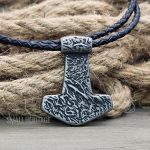 Viking Mjolnir Necklace Thor Hammer Stainless Steel Pendant