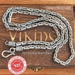Handcrafted 925 Sterling Silver Byzantine Chain with box