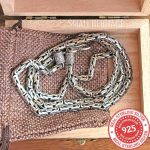 Handcrafted 925 Sterling Silver Byzantine Chain Necklace