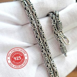 Handcrafted 925 Sterling Silver Byzantine