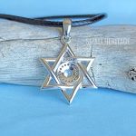 Star of David Necklace 925 Sterling Silver Pendant Chain & Cubic Zirconia Women