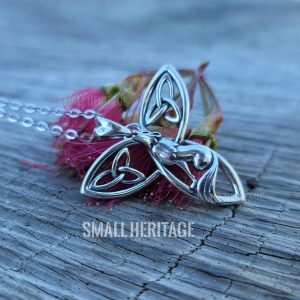 Celtic Knot 925 Sterling Silver Necklace Wolf Amulet