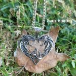 Viking Wolf Valknut Necklace Geri and Freki