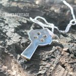 Celtic Cross Necklace Stainless Steel Irish Knot Pendant