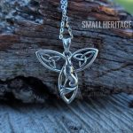 Celtic Knot 925 Sterling Silver Necklace Wolf Amulet