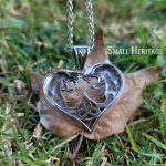 Viking Wolf Valknut Necklace Geri and Freki