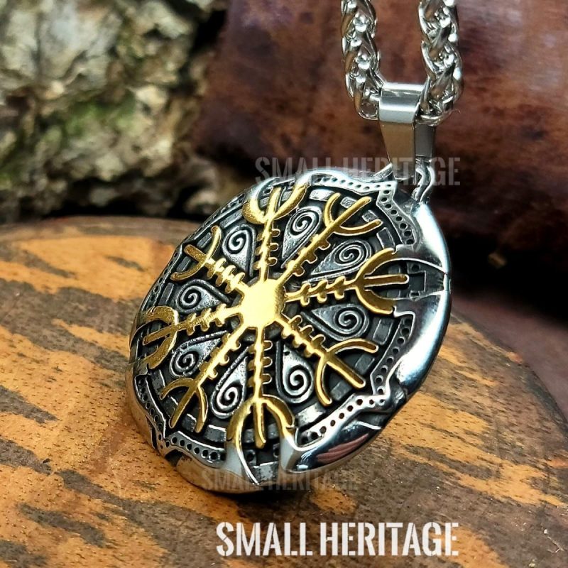 Viking Helm of Awe Necklace Norse Pendant