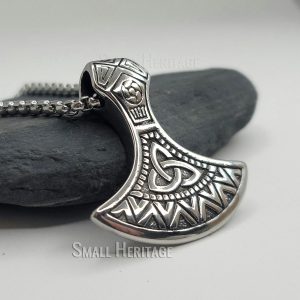 Viking Axe Necklace Stainless Steel Pendant