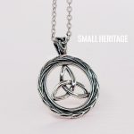 Celtic Knot Necklace 925 Sterling Silver Irish Trinity Pendant