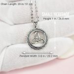 Celtic Knot Necklace 925 Sterling Silver Irish Trinity Pendant