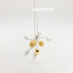 Olive Leaves Branch Necklace 925 Sterling Silver