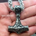 Large Mjolnir Necklace Norse Hammer