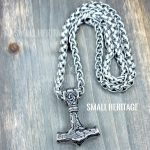 Large Mjolnir Necklace Norse Hammer