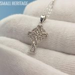Small Celtic Irish Christian Cross Necklace 925 Sterling Silver