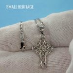Small Celtic Irish Christian Cross Necklace 925 Sterling Silver