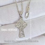 Celtic Cross Necklace 925 Sterling Silver Small Irish Pendant