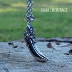 Men Viking Wolf Head Tooth Necklace