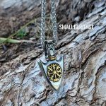 Viking Spear Necklace Valknut Vegvisir Pendant