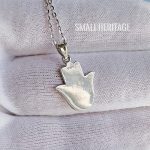 Protection Evil Eye Necklace 925 Sterling Silver Hand of Fatima Pendant