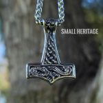 Viking Mjolnir Pendant Stainless Steel Necklace Chain Norse Thor Hammer