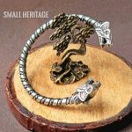 Viking Dragon Head Bracelet Medieval Bangle