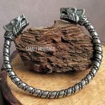 Viking Dragon Head Bracelet Medieval Bangle