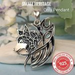 925 Sterling Silver Wolf Necklace Lucky Amulet