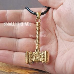 Viking Hammer Necklace Stainless Steel Thor Mjolnir