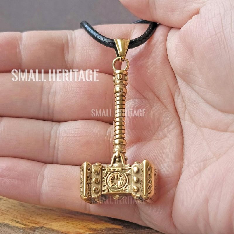 Viking Hammer Necklace Stainless Steel Thor Mjolnir